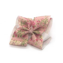 floral-prints-childrens-kids-ribbon-hair-bows-clip-pink-1