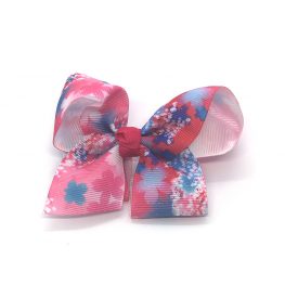flowers-of-spring-childrens-kids-ribbon-hair-bows-clip-hot-pink-1