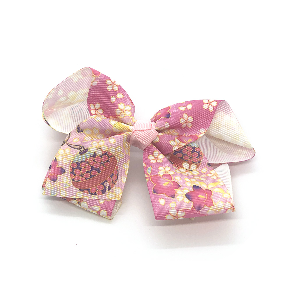 flowers-of-spring-childrens-kids-ribbon-hair-bows-clip-pink-1