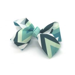 multi-coloured-childrens-kids-ribbon-hair-bows-clip-teal-green-1