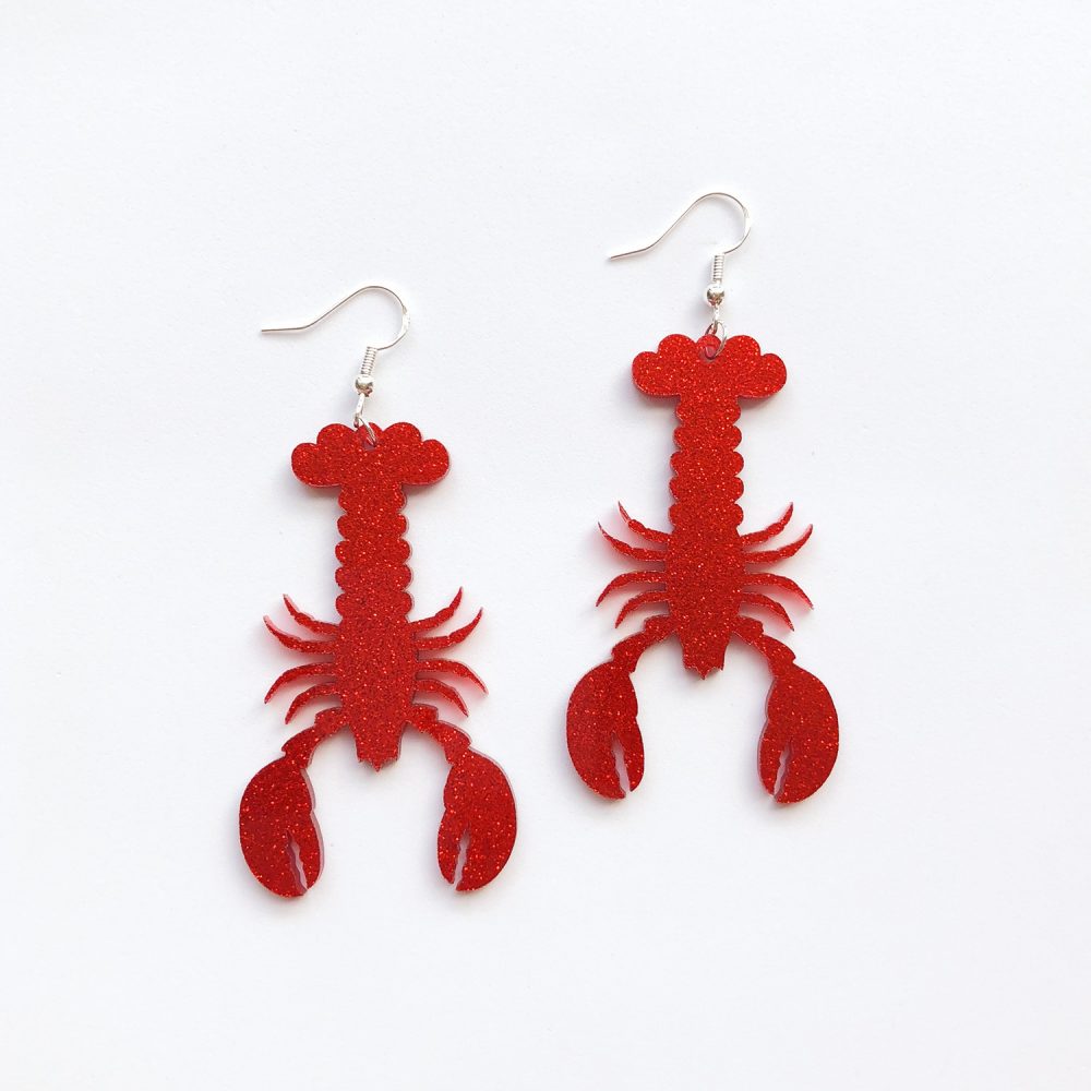 acrylic-glitter-lobster-earrings-1