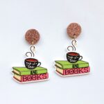 Joy With Jo Reviews cup of tea and books earrings 1a