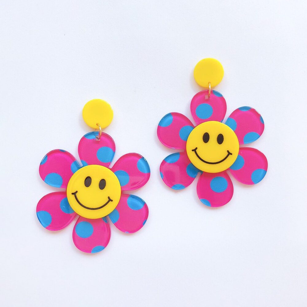 just-smile-and-be-happy-floral-earrings-pink-1