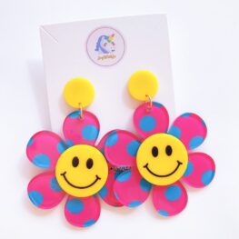 just-smile-and-be-happy-floral-earrings-pink-1