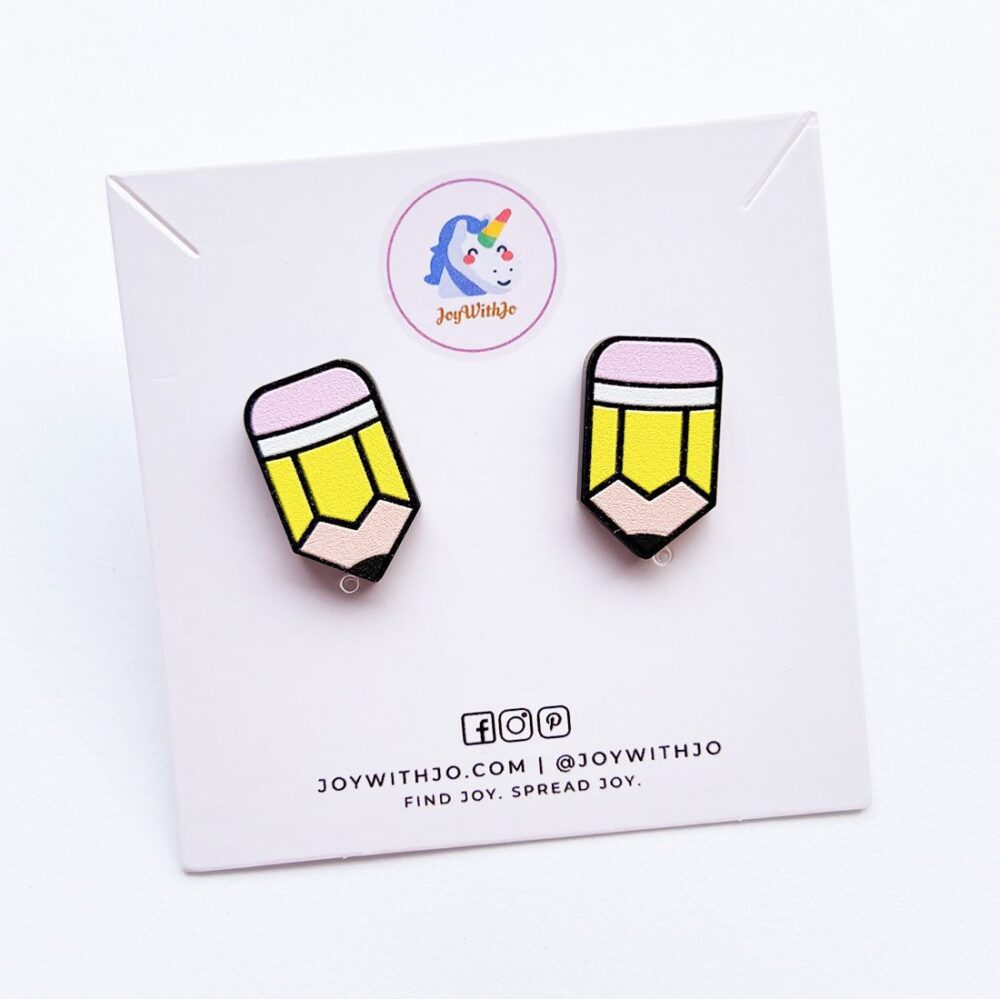 pencil-stud-earrings-teacher-earrings-yellow-1