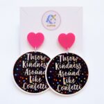 Joy With Jo Reviews throw kindness like confetti earrings 1