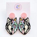 Joy With Jo Reviews abstract art wolf earrings 1a