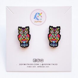 stud-earrings-abstract-art-owl-earrings-1