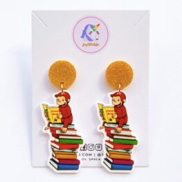 reading-curious-george-earrings