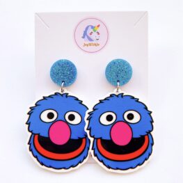 sesame-street-grover-earrings