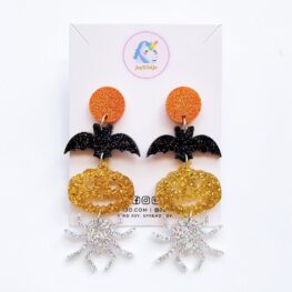 bat-pumpkin-spider-halloween-earrings