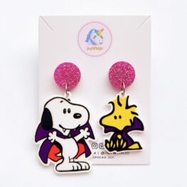 count-dracula-snoopy-and-woodstock-halloween-earrings