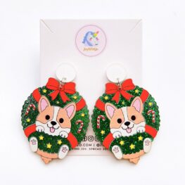 cute-dog-in-wreath-christmas-earrings-1