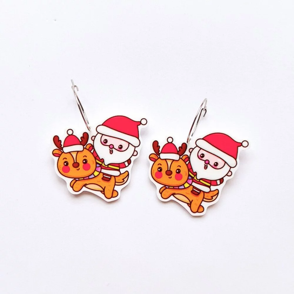 cute-santa-and-rudolph-christmas-earrings