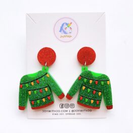 cute-ugly-christmas-sweaters-green-earrings
