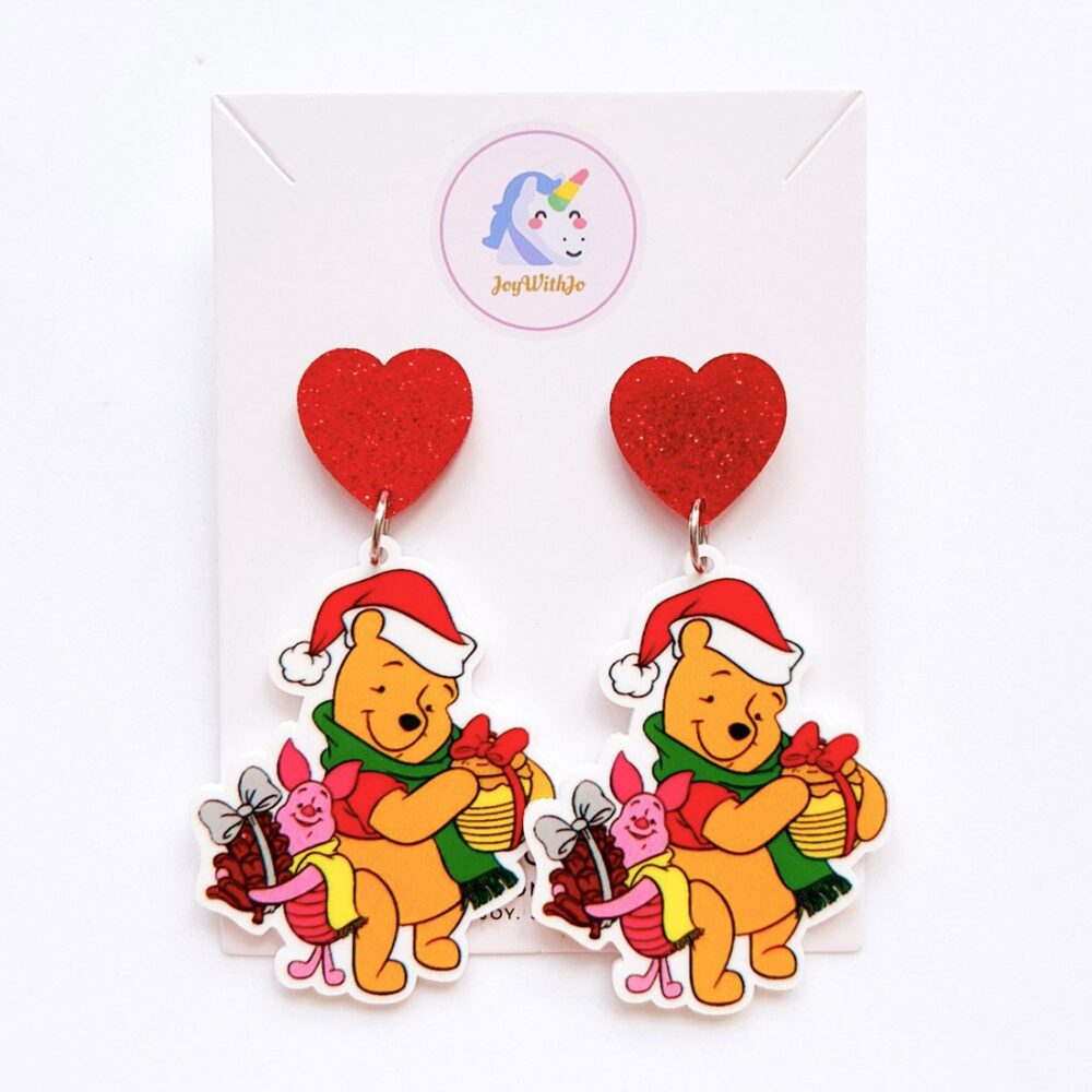 piglet-and-pooh-christmas-earrings