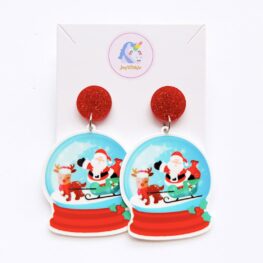 santa-and-rudolph-snow-globe-christmas-earrings-1
