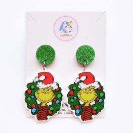 the-grinch-christmas-wreath-christmas-earrings