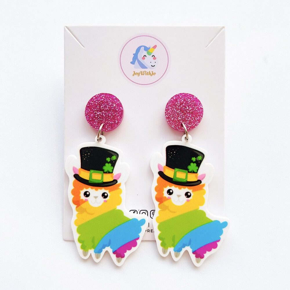 lucky-rainbow-llama-st-patricks-day-earrings