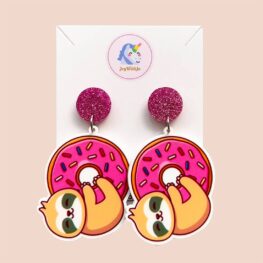 doughnut-sloth-cute-earrings