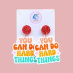 Joy With Jo Reviews you can do hard things quote earrings