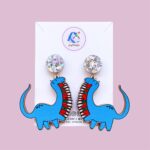 Joy With Jo Reviews cute dinosaur stack of books book week earrings