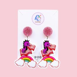 cute-reading-seahorse-book-week-earrings
