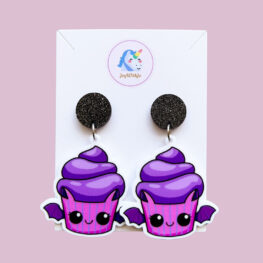 cute-bat-cupcake-halloween-earrings