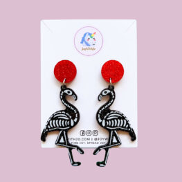 cute-black-and-white-flamingo-halloween-earrings