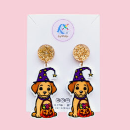 cute-dog-witch-hat-halloween-earrings