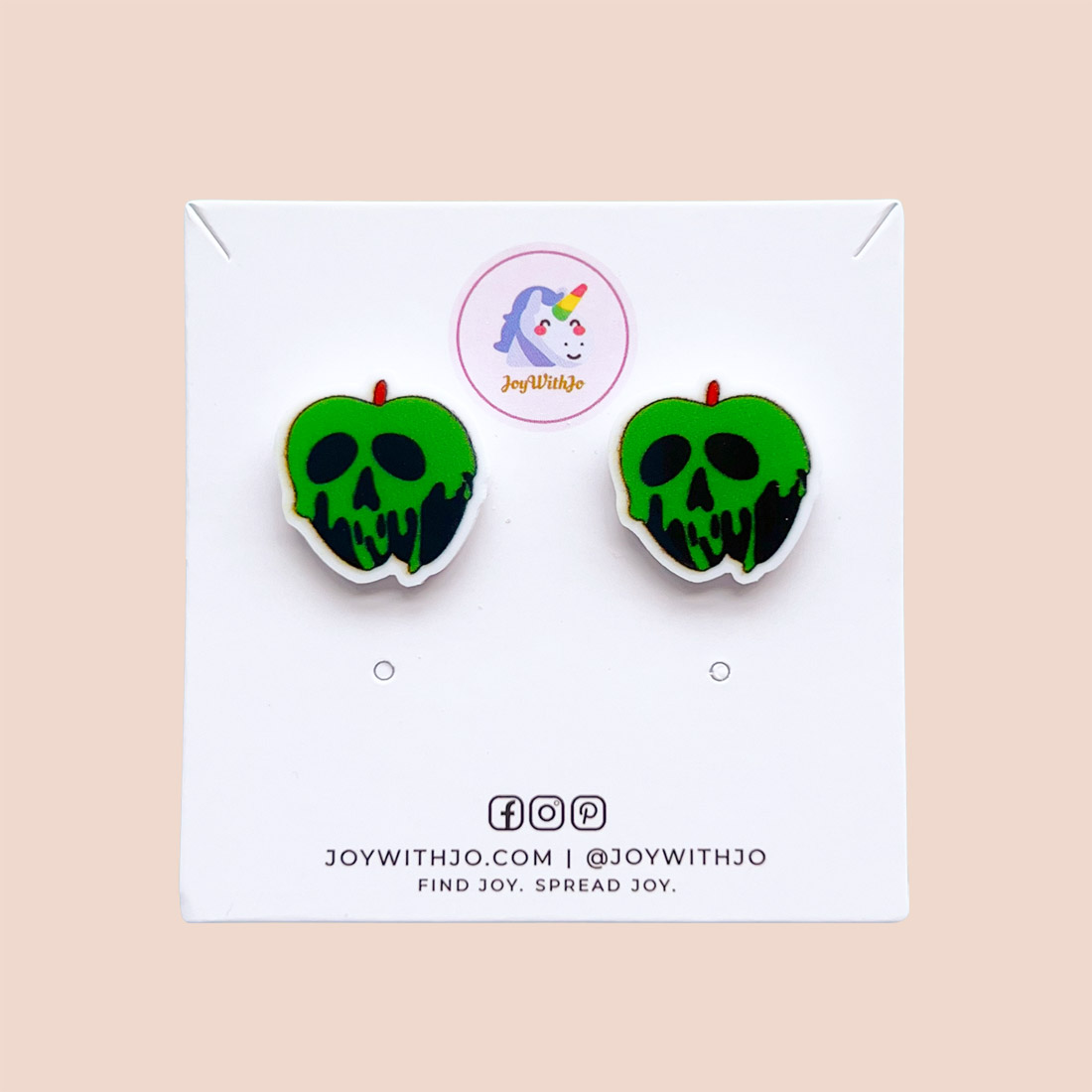 green-poison-apple-stud-earrings-halloween-earrings green-poison-apple-stud-earrings-halloween-earrings