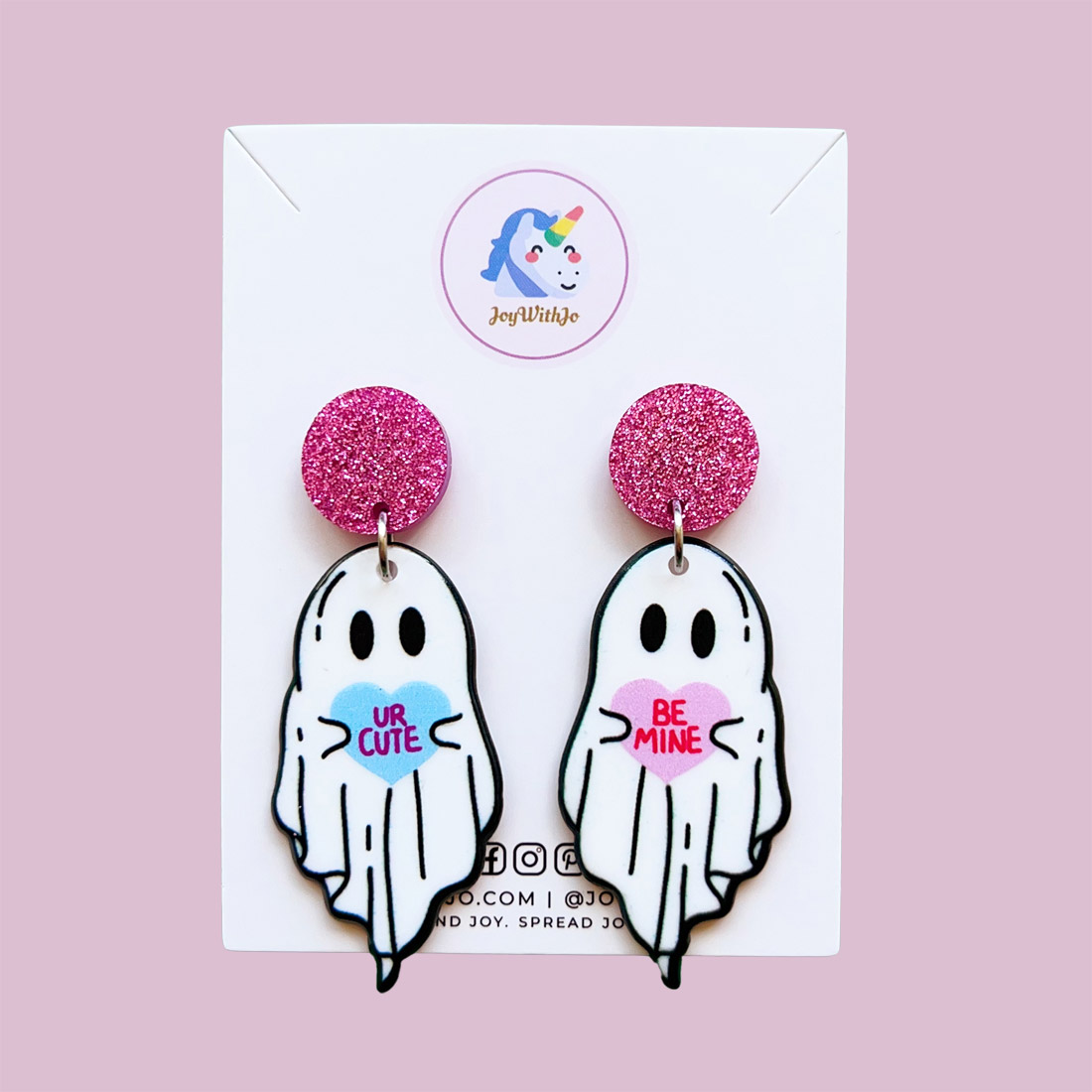 ur-cute-be-mine-ghost-halloween-earrings ur-cute-be-mine-ghost-halloween-earrings