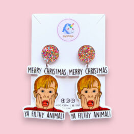 merry-christmas-ya-filthy-animal-funny-home-alone-christmas-earrings