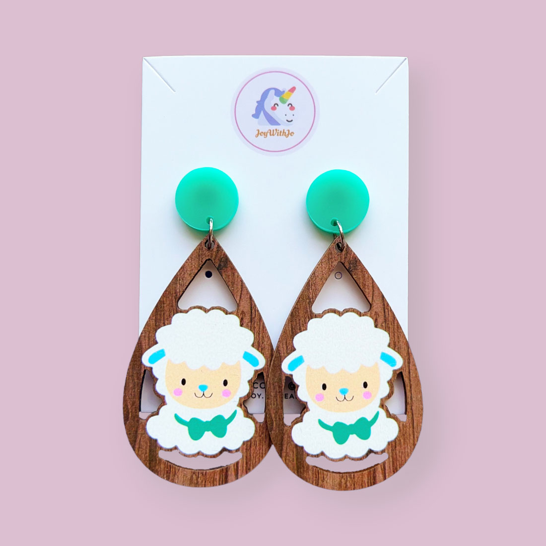 cute-lamb-wood-easter-earrings cute-lamb-wood-easter-earrings