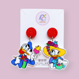 daisy-and-donald-duck-easter-earrings