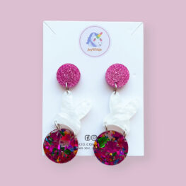 foil-glitter-rabbit-acrylic-earrings-pink