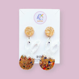 foil-glitter-rabbit-easter-eggs-acrylic-earrings-gold