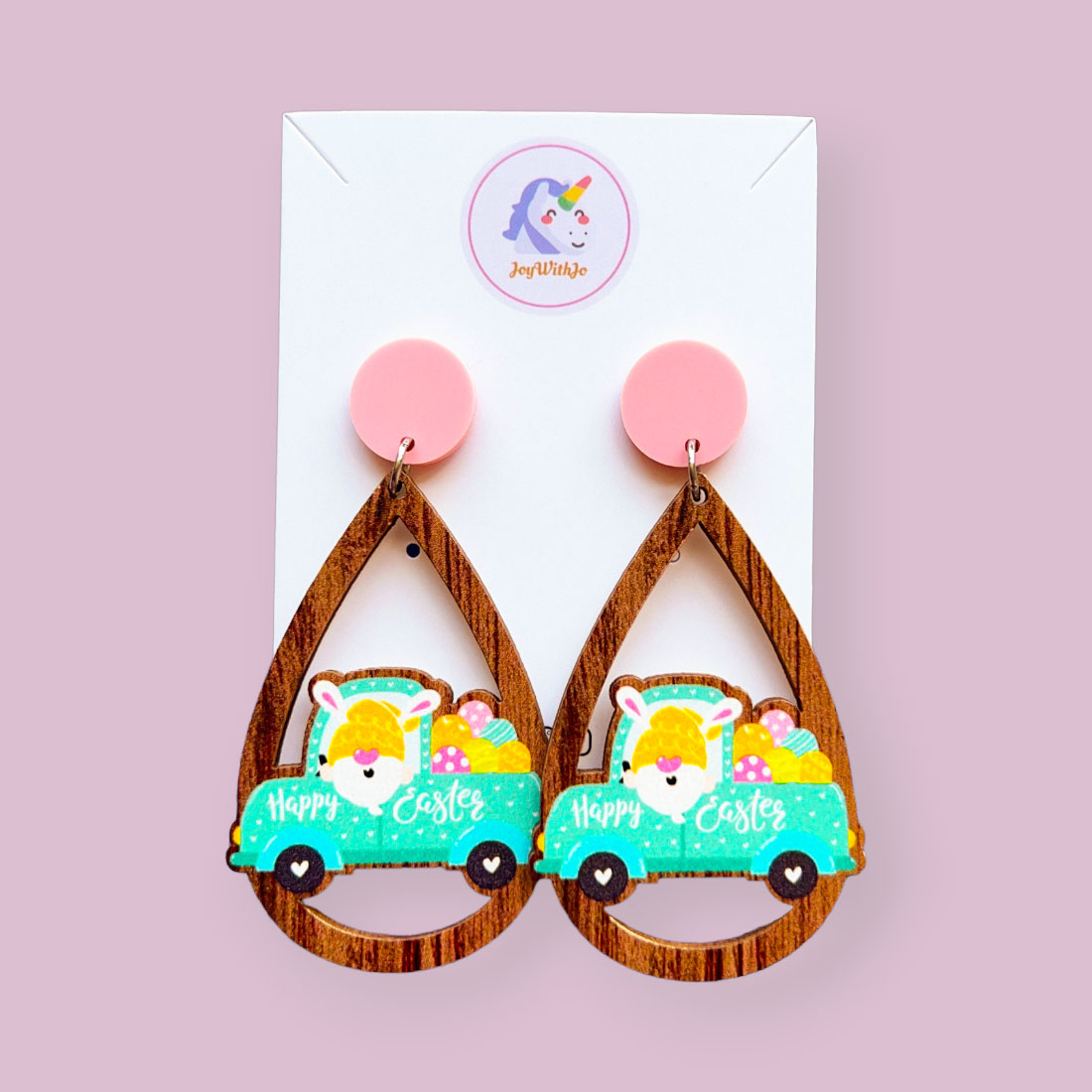 happy-easter-bunny-gnome-wood-easter-earrings happy-easter-bunny-gnome-wood-easter-earrings