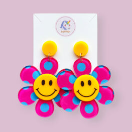 smile-and-be-happy-floral-earrings-acrylic-earrings-pink