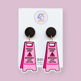 funny-monday-mood-approach-with-caution-quirky-earrings