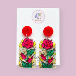 stained-glass-inspired-unique-floral-earrings-rose