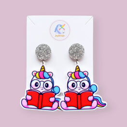 cute-reading-unicorn-book-week-earrings