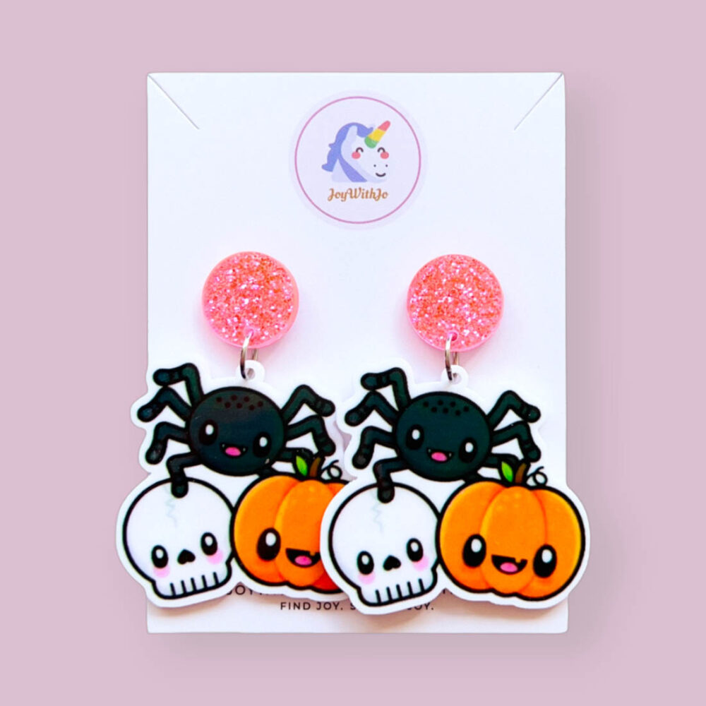 cute-spider-skeleton-pumpkin-halloween-earrings