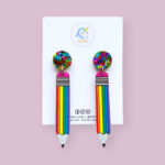 Joy With Jo Reviews rainbow pencils teacher earrings