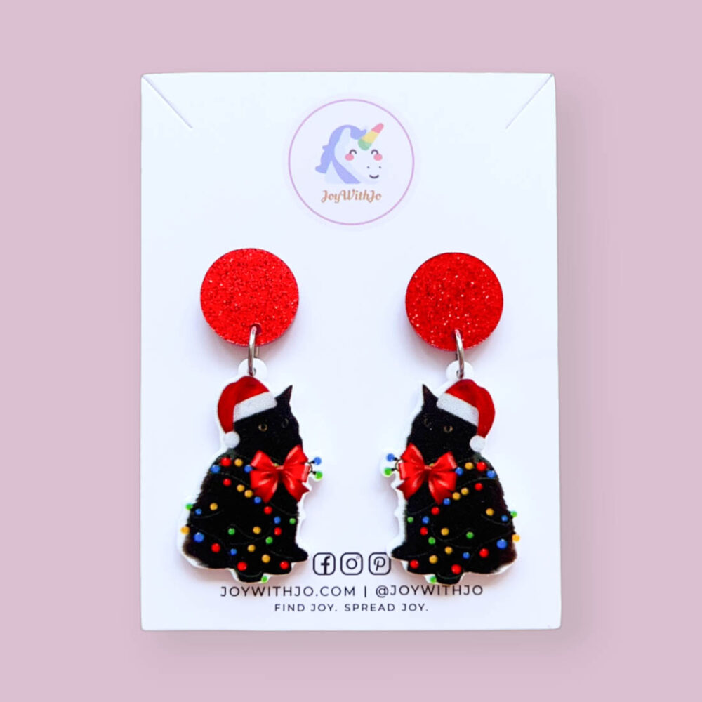 cute-black-cat-christmas-earrings