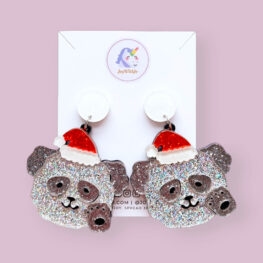 layered-acrylic-glitter-panda-christmas-earrings
