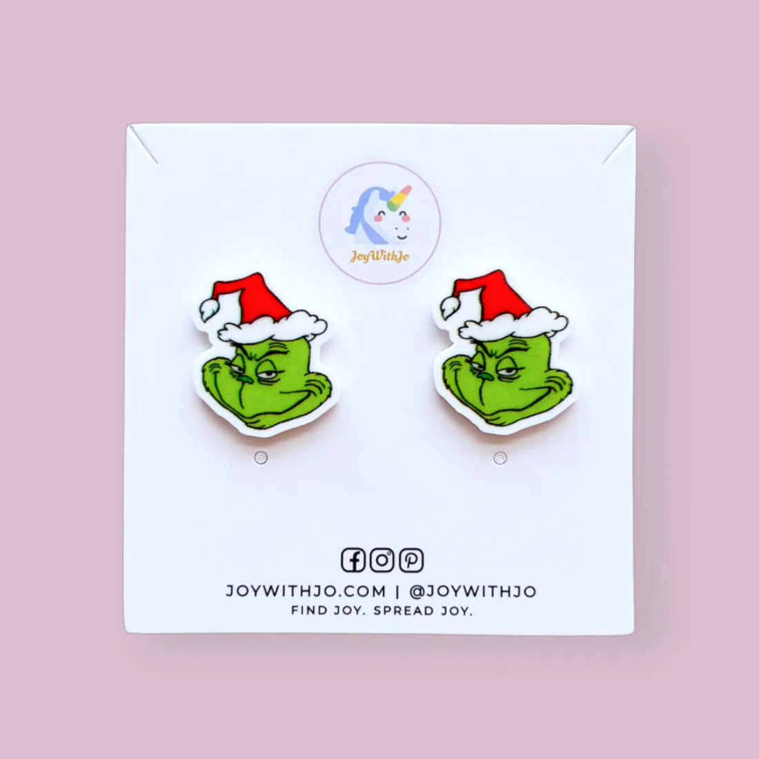 Grinch stud earrings discount