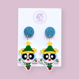 too-cute-bubbles-powerpuff-girls-christmas-earrings