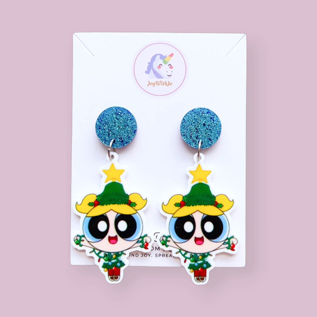 too-cute-bubbles-powerpuff-girls-christmas-earrings too-cute-bubbles-powerpuff-girls-christmas-earrings