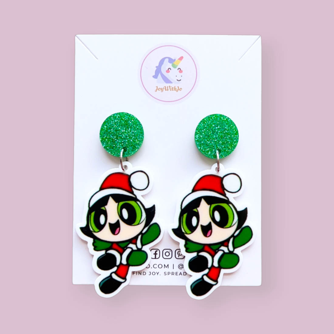 too-cute-buttercup-powerpuff-girls-christmas-earrings too-cute-buttercup-powerpuff-girls-christmas-earrings